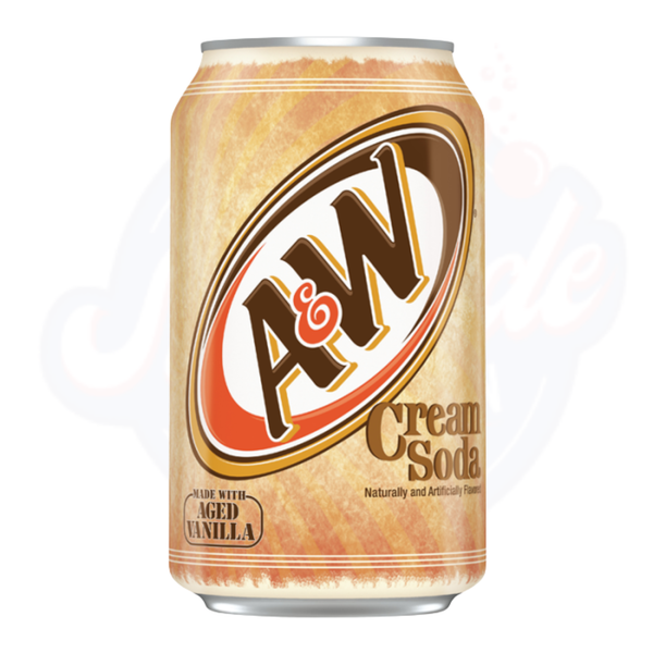 A&W Cream Soda 12fl oz/355ml - Pack of 12