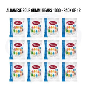Albanese Sour Gummi Bears 100g - Pack of 12 - Stateside Distribution