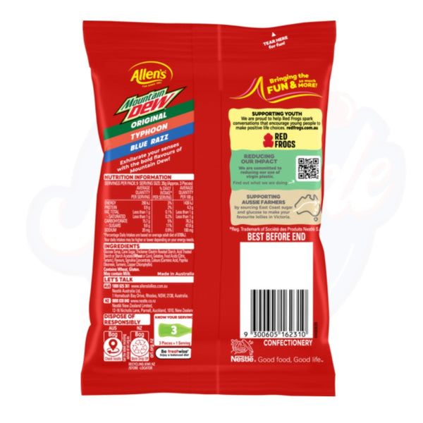 Allen's Mountain Dew Jellies 190g - Pack of 12 - Stateside Distribution