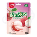 Amos Peelerz Gummy Lychee Peg Bag 65g - Pack of 12 - Stateside Distribution