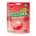 Amos Peelerz Gummy Raspberry Peg Bag 65g - Pack of 12 - Stateside Distribution