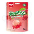 Amos Peelerz Gummy Raspberry Peg Bag 65g - Pack of 12 - Stateside Distribution