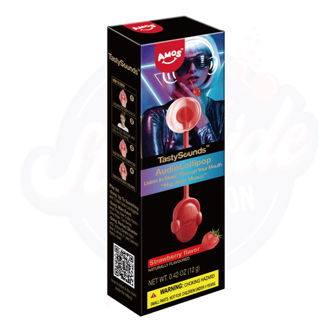 Amos TastySounds Strawberry 12g - Pack of 12 - Stateside Distribution