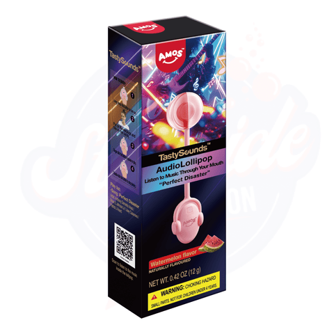 Amos TastySounds Watermelon 12g - Pack of 12 - Stateside Distribution