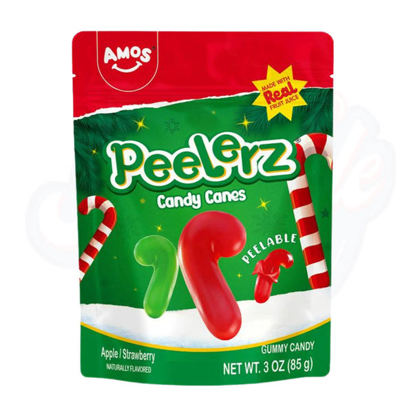 Amos Peelerz Candy Canes 65g - Pack of 12