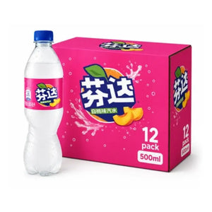 Fanta Peach Flavour Soda Drink 500ml - Pack of 12