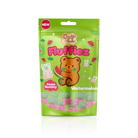 Candy Paradise Fluffiez Watermelon Foam Gummy 100g - Pack of 12 - Stateside Distribution