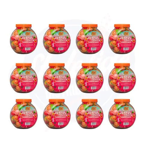 Candy Paradise Joyful Fruits Liquid Filled Gummy 10g - Jar of 50 x 12 - Stateside Distribution