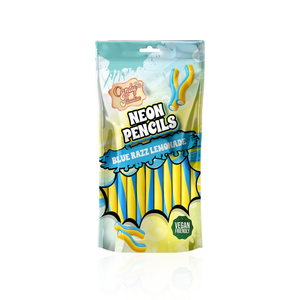 Candy Paradise Neon Pencils Blue Razz Lemonade 130g - Pack of 12 - Stateside Distribution