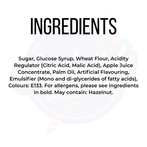 Candy Paradise Sour Belts Berry Blue 100g - Pack of 12 - Stateside Distribution