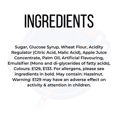 Candy Paradise Sour Belts Bubble Gum 100g - Pack of 12 - Stateside Distribution