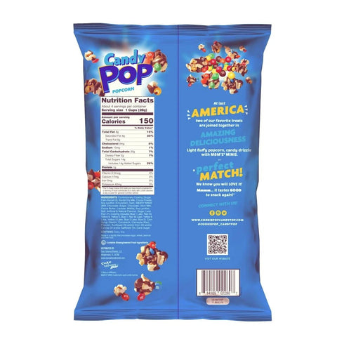 Candy Pop M&M's Minis Popcorn 5.25oz/149g - Pack of 12 - Stateside Distribution