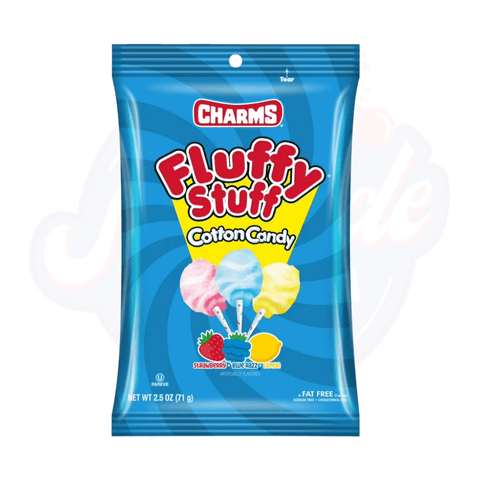 Charms Fluffy Stuff Cotton Candy 2.5oz/71g - Pack of 6 - Stateside Distribution
