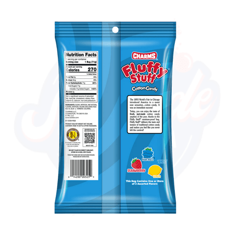 Charms Fluffy Stuff Cotton Candy 2.5oz/71g - Pack of 6 - Stateside Distribution