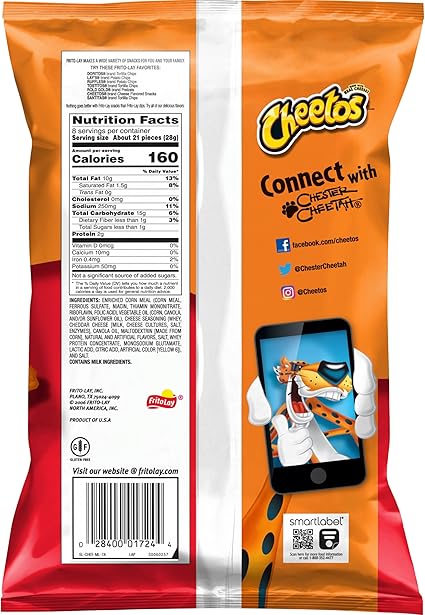 Cheetos Crunchy 8oz/227g - Pack of 10 - Stateside Distribution