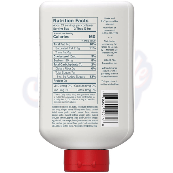 Chick - Fill - A Sauce 24 fl oz/709ml - Pack of 6 - Stateside Distribution