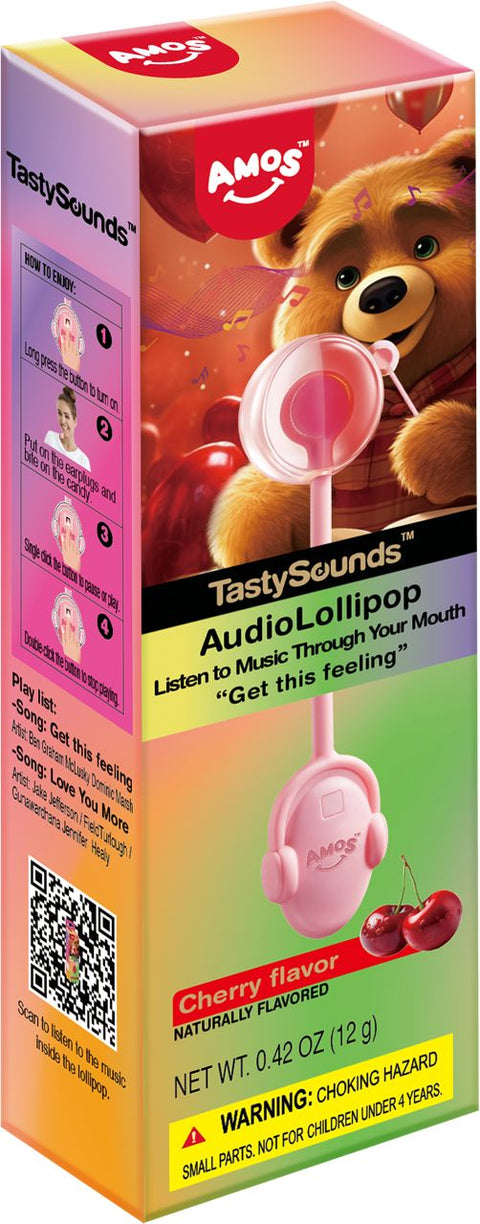 Amos TastySounds Cherry 12g - Pack of 12