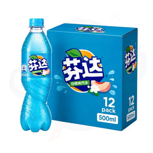 Fanta Jasmine & Peach Flavour Soda Drink 500ml - Pack of 12