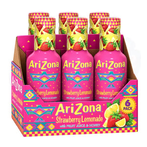 AriZona Strawberry Lemonade 500ml (Bottle) - Pack of 6