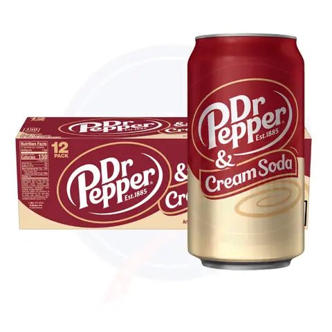 Dr Pepper Cream Soda 12floz/355ml - Pack of 12 - Stateside Distribution