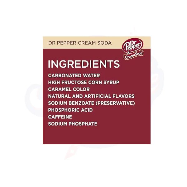 Dr Pepper Cream Soda 12floz/355ml - Pack of 12 - Stateside Distribution