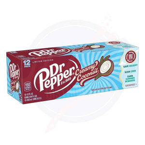 Dr Pepper Creamy Coconut 12floz/355ml - Pack of 12 - Stateside Distribution
