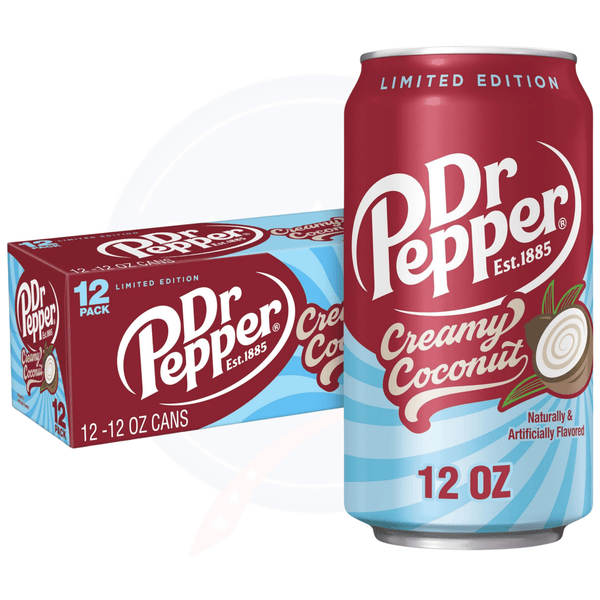 Dr Pepper Creamy Coconut 12floz/355ml - Pack of 12 - Stateside Distribution