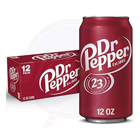 Dr Pepper Original Soda 12fl oz/355ml - Pack of 12 - Stateside Distribution