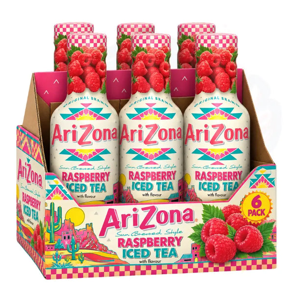 AriZona Iced Tea Raspberry 500ml (Bottle) - Pack of 6