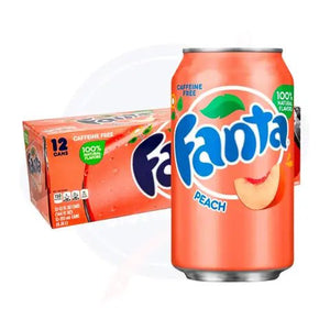 Fanta Peach 12fl oz/355ml - Pack of 12 - Stateside Distribution