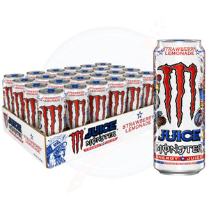 Monster Juice Strawberry Lemonade 16 fl oz/473ml - Pack of 24