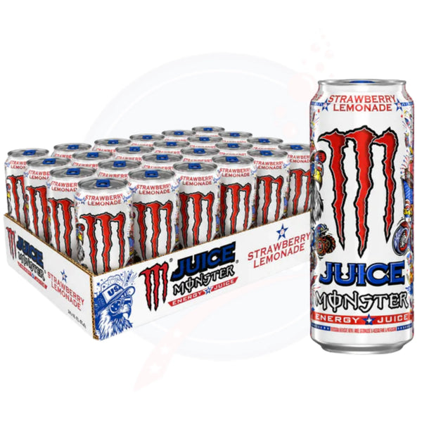 Monster Juice Strawberry Lemonade 16 fl oz/473ml - Pack of 24