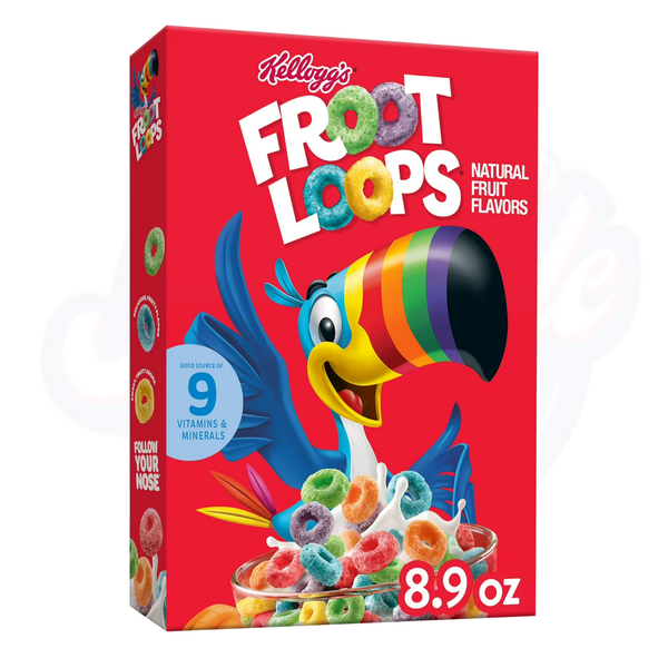 Froot Loops Cereal 8.9oz/252g - Pack of 18 - Stateside Distribution
