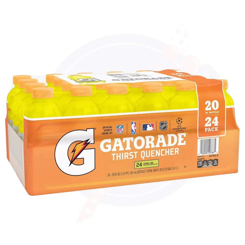 Gatorade Lemon Lime 20fl oz/591ml - Pack of 24 - Stateside Distribution