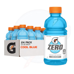 Gatorade Zero Cool Blue 12 fl oz/355ml - Pack of 24 - Stateside Distribution