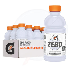 Gatorade Zero Glacier Cherry 12 fl oz/355ml - Pack of 24 - Stateside Distribution