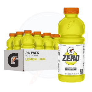 Gatorade Zero Lemon Lime 12 fl oz/355ml - Pack of 24 - Stateside Distribution