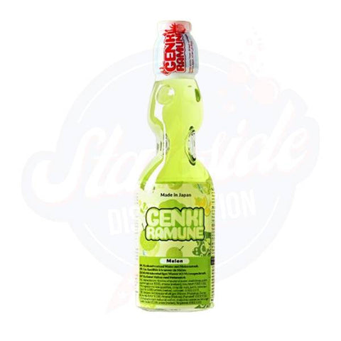 Genki Ramune Melon 6.7fl oz/200ml - Pack of 30 - Stateside Distribution