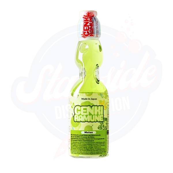 Genki Ramune Melon 6.7fl oz/200ml - Pack of 30 - Stateside Distribution