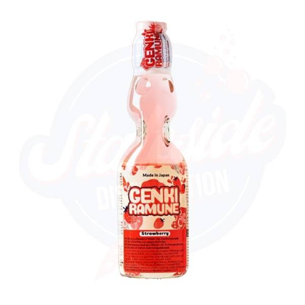 Genki Ramune Strawberry 6.7fl oz/200ml - Pack of 30 - Stateside Distribution