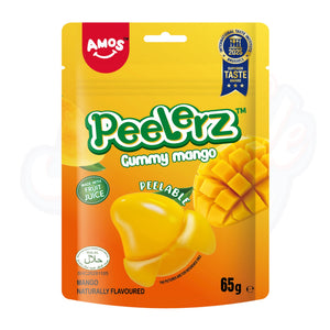 (Halal) Amos Peelerz Gummy Mango Peg Bag 65g - Pack of 12 - Stateside Distribution