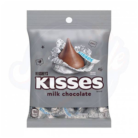 Hershey's Kisses Peg Bag 4.84oz/137g - Pack of 12 - Stateside Distribution