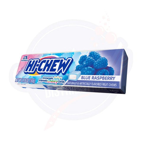 Hi - Chew Chewy Blue Raspberry Candy 1.76oz/50g - pack of 15 - Stateside Distribution