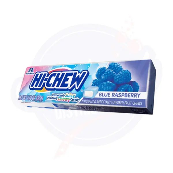 Hi - Chew Chewy Blue Raspberry Candy 1.76oz/50g - pack of 15 - Stateside Distribution