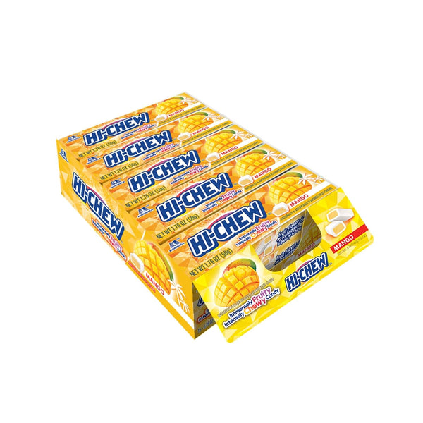 HI - chew Chewy Mango Candy 1.76oz/50g - pack of 15 - Stateside Distribution