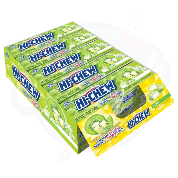 Hi-Chew Chewy Sour Kiwi Candy 1.76oz/50g- pack of 15 - Stateside Distribution