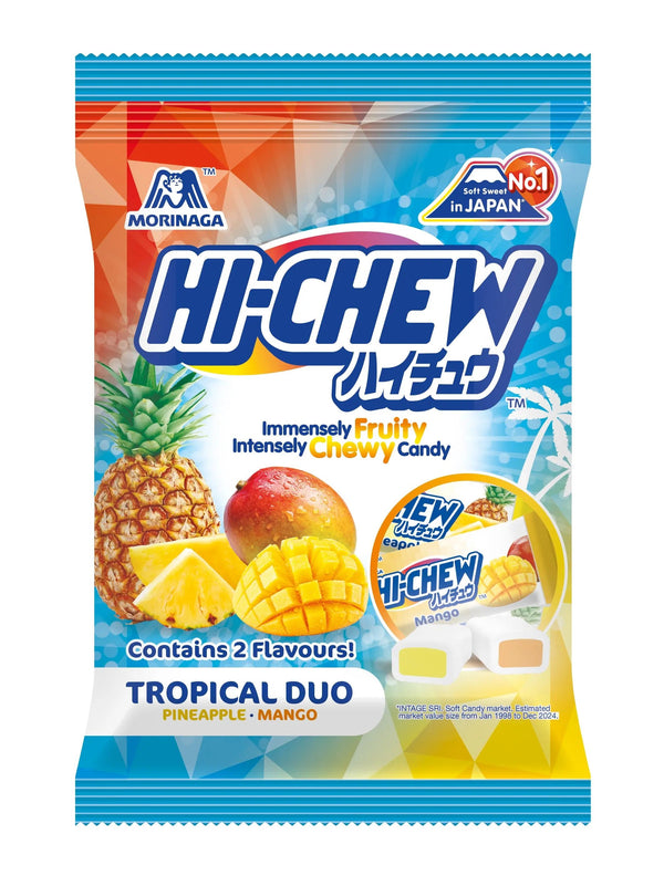Hi-Chew Tropical Duo 2.82oz/80g - Pack of 12 - Stateside Distribution