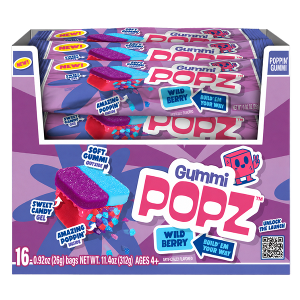 Gummi Popz Sweet Wild Berry 26g (3pc) - Pack of 16