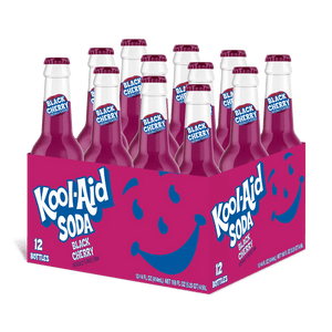 Kool Aid Black Cherry Soda 355ml - Pack of 12 - Stateside Distribution