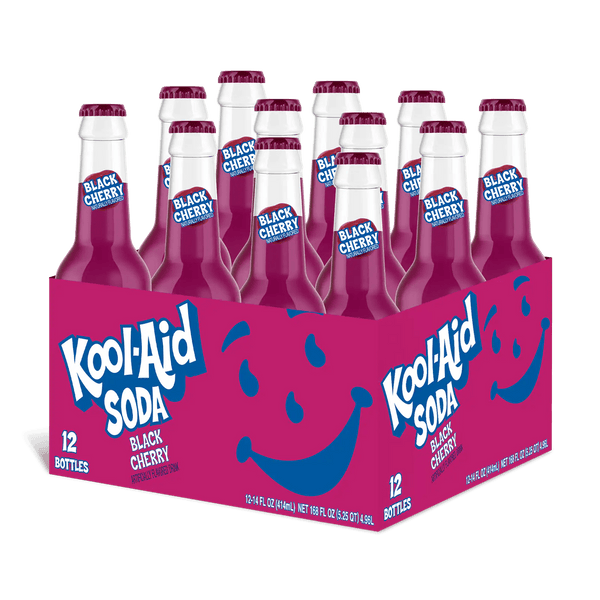 Kool Aid Black Cherry Soda 355ml - Pack of 12 - Stateside Distribution